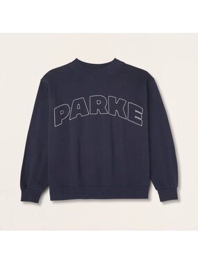 Parke x Target Dark Navy Oversized Sweatshirt with Logo Stitching